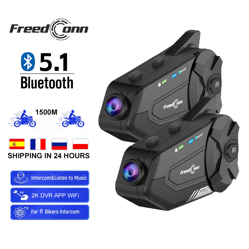 Universal Motorcycle Helmet Intercom Headset - Freedconn motocicleta interfone auto dvr capacete