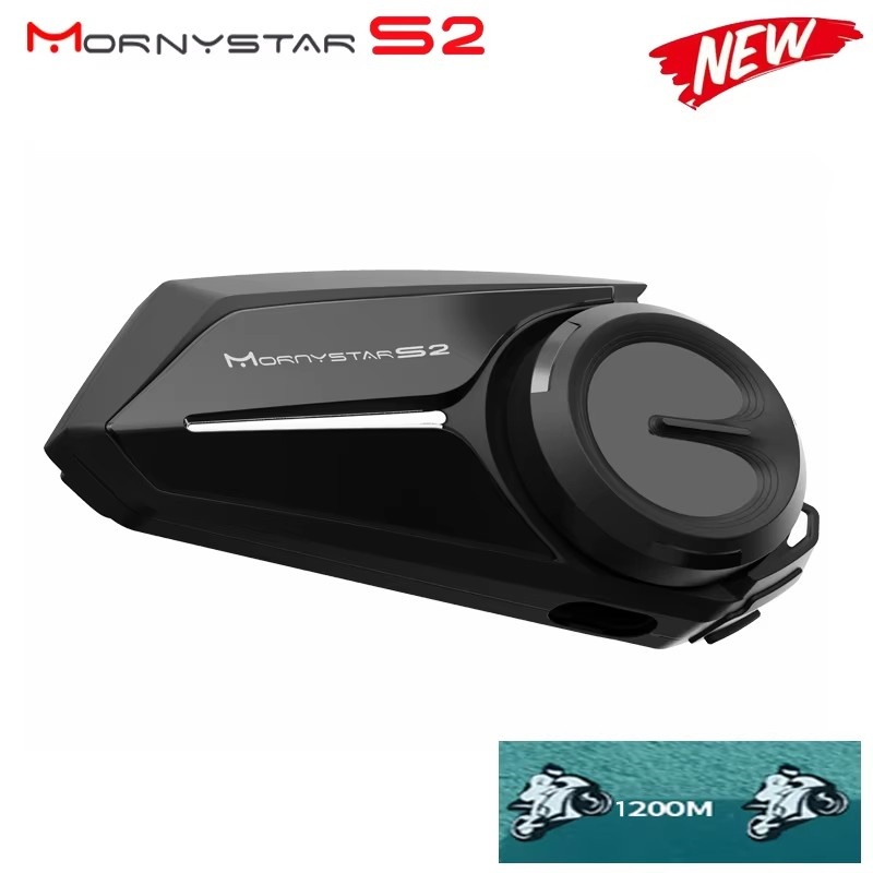 Universal Motorcycle Helmet Intercom Headset - Mornystar-Auricular Capacete Impermeável Motocicleta, Interfone, Bluetooth