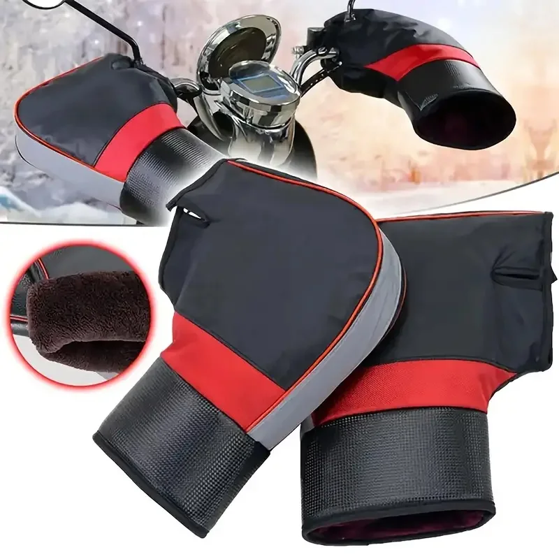 Riding Gear - Muffs para guidão de motocicleta, grosso,