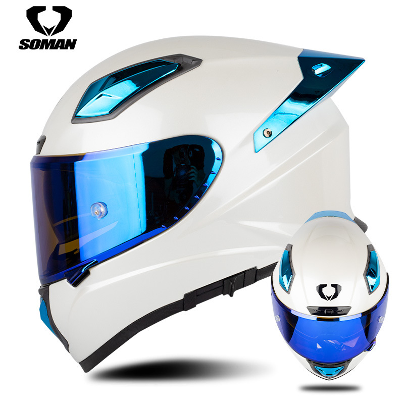 Capacete de Motocicleta Soman  - Carbon Fiber Lightweight Motorcycle Helmet avaliação e preço