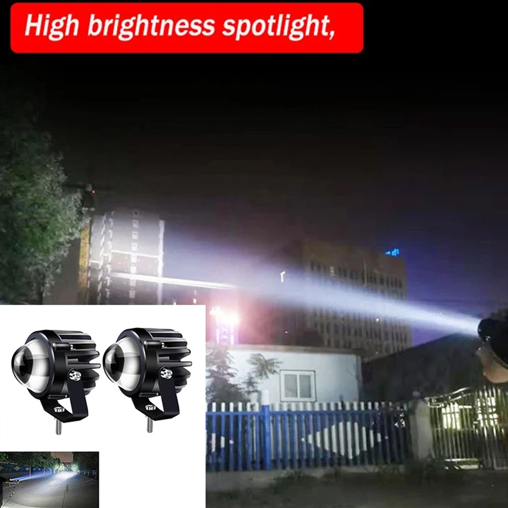 Projetor de motocicleta luz la - Universal Motorcycle Led Headlight Projector avaliação e preço
