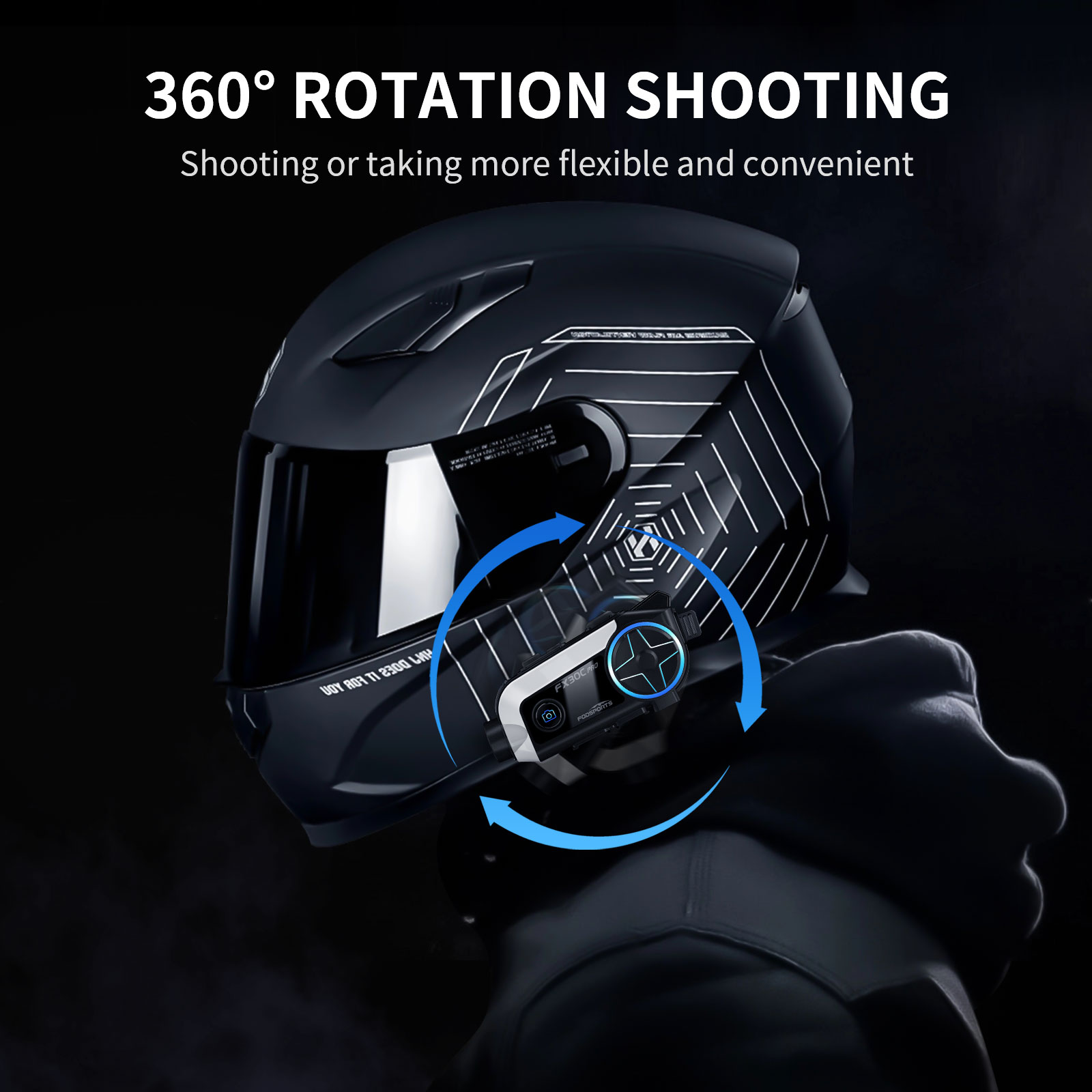 Fodsports fx30c pro câmera int - Full Face Motorcycle Helmet With Bluetooth avaliação e preço