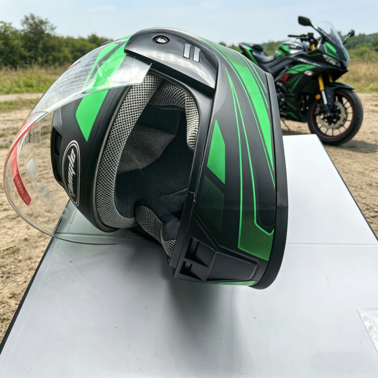 Capacete de Motocicleta Mascul - Dual Visor Motorcycle Racing Helmet avaliação e preço