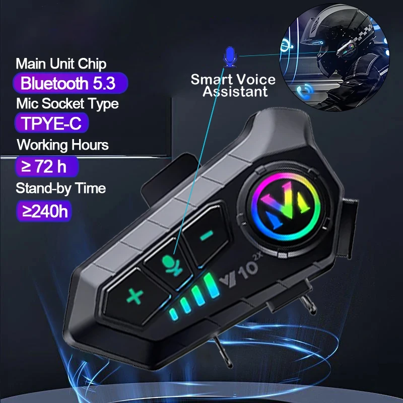 Intercomunicador Bluetooth V10 - Universal Motorcycle Helmet Intercom Headset avaliação e preço