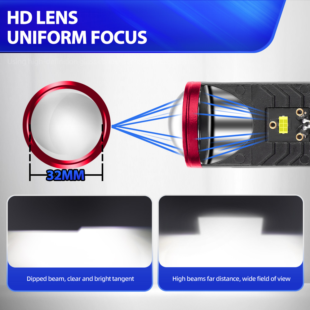 Motocicleta LED farol lente do - Universal Motorcycle Led Headlight Projector avaliação e preço