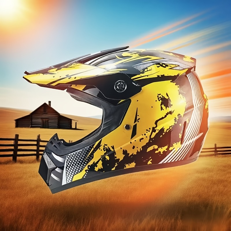 Conjunto de Capacete para Moto - Off Road Motocross Helmet Goggles Set avaliação e preço