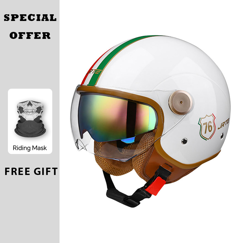Retro rosto aberto capacetes d - Vintage Open Face Retro Helmet avaliação e preço
