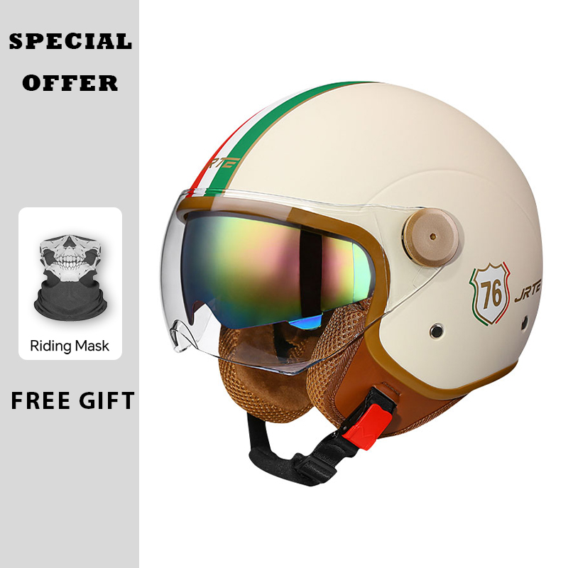 Retro rosto aberto capacetes d - Vintage Open Face Retro Helmet avaliação e preço