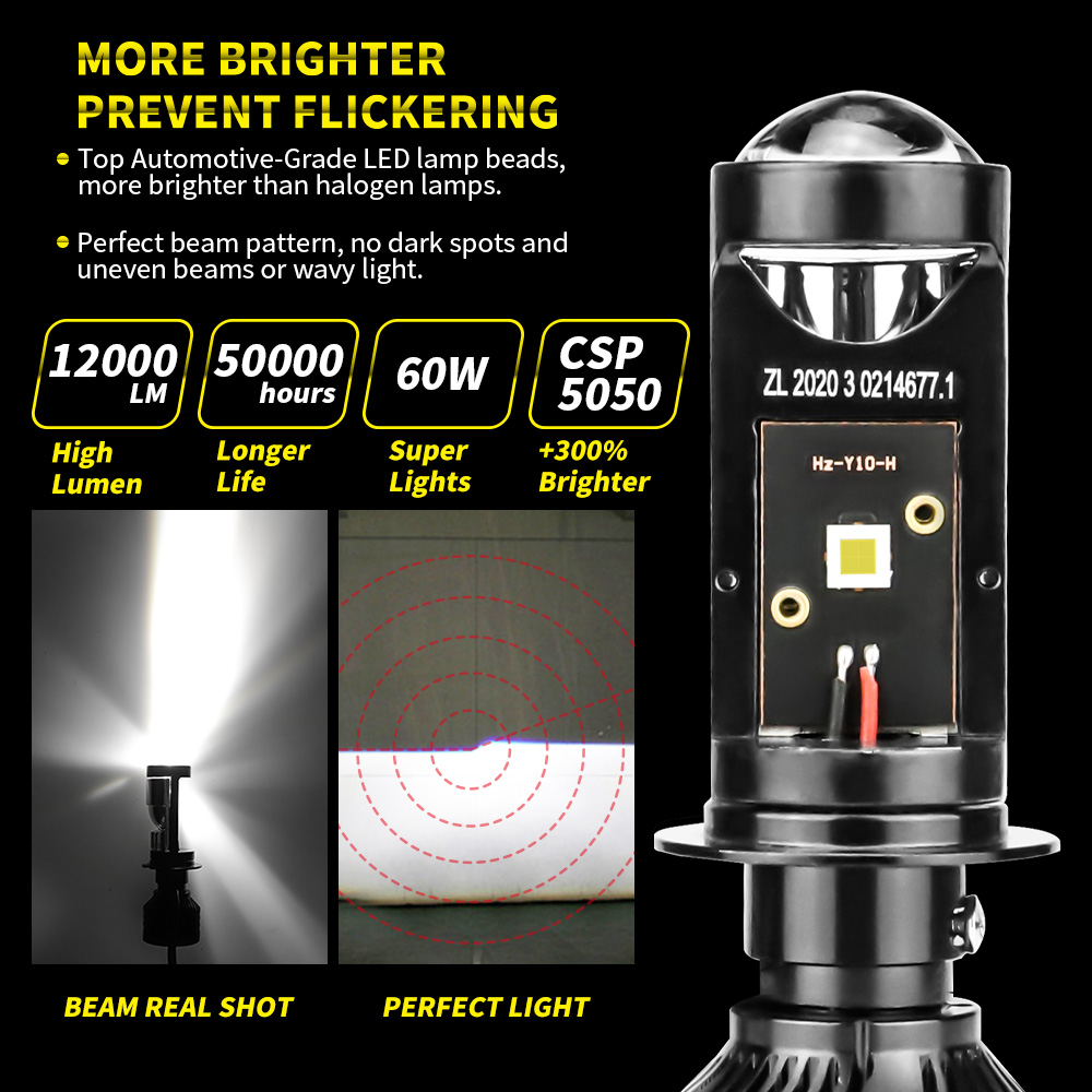 Farol de carro Mini projetor L - Universal Motorcycle Led Headlight Projector avaliação e preço