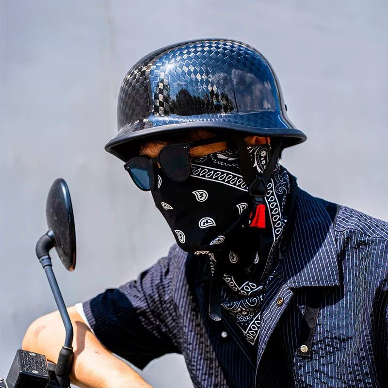 Meio capacete de fibra de carb - Carbon Fiber Lightweight Motorcycle Helmet avaliação e preço