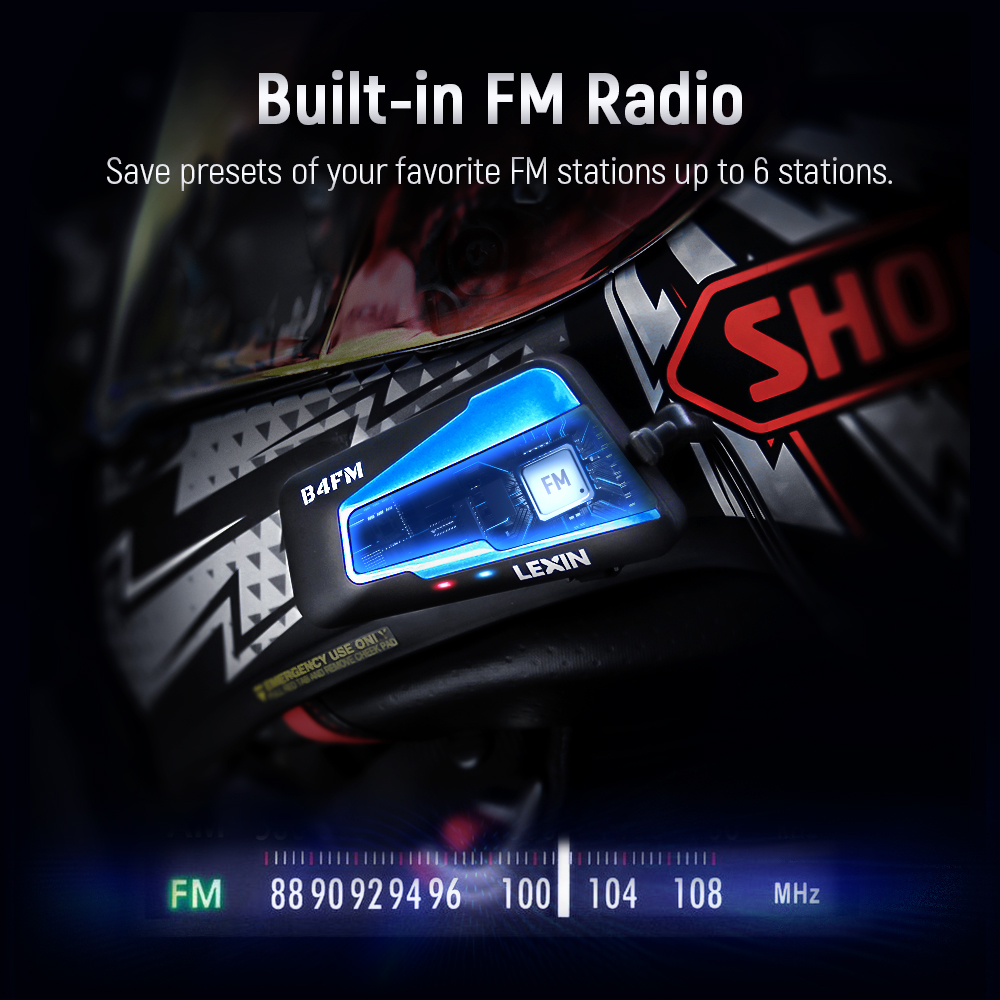 Lexin B4FM-X Bluetooth Motocic - Universal Motorcycle Helmet Intercom Headset avaliação e preço
