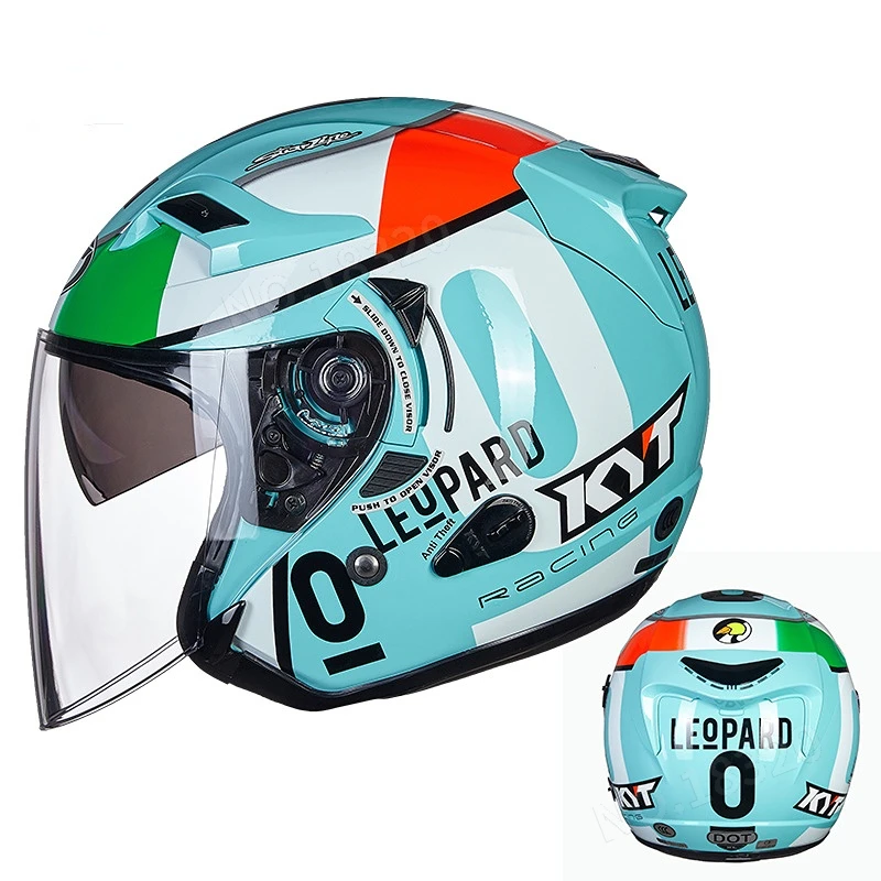 KYT-Vintage Open Face Capacete - Vintage Open Face Retro Helmet avaliação e preço