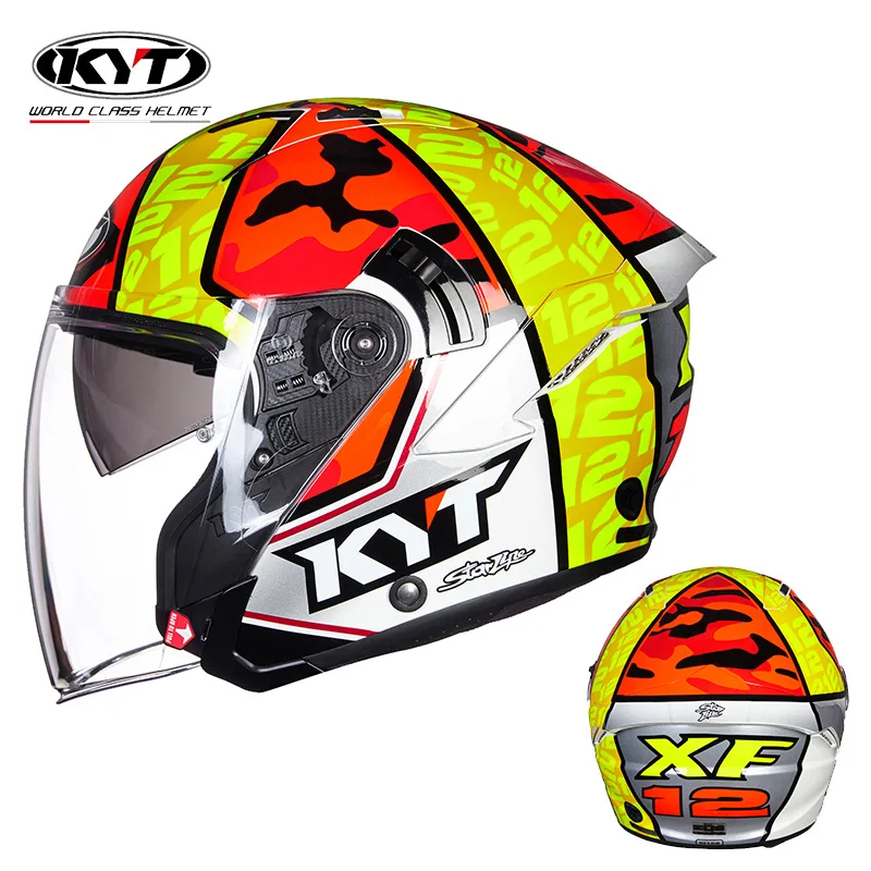 KYT-Vintage Open Face Capacete - Vintage Open Face Retro Helmet avaliação e preço