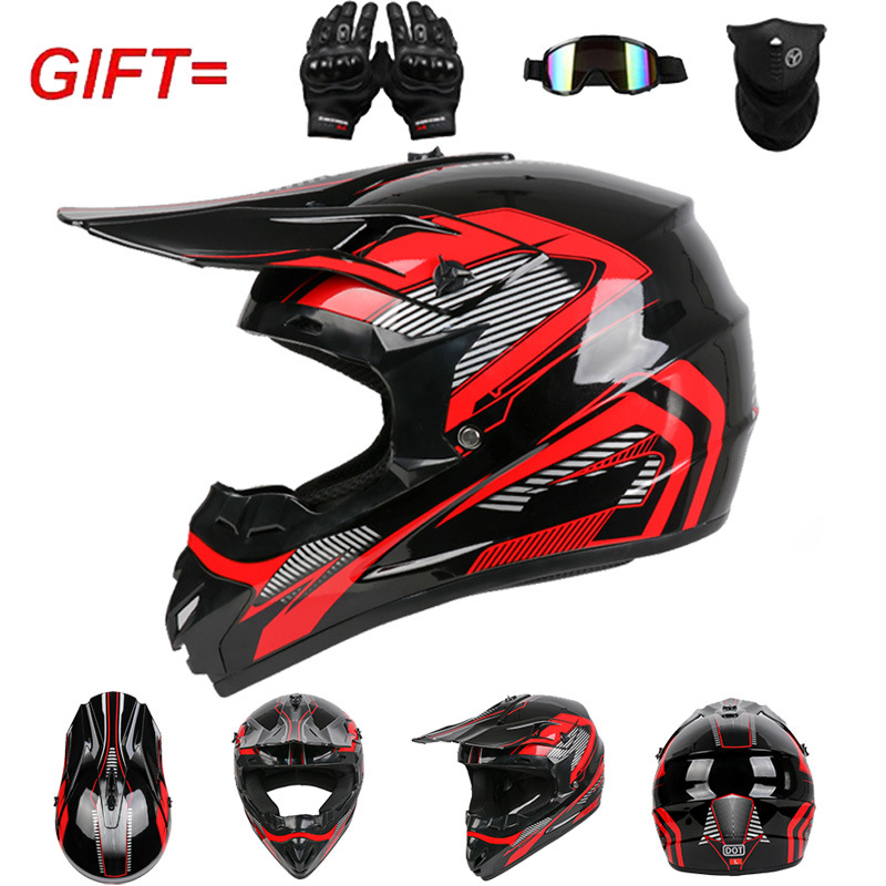 Capacete de Motocross Off-Road - Off Road Motocross Helmet Goggles Set avaliação e preço