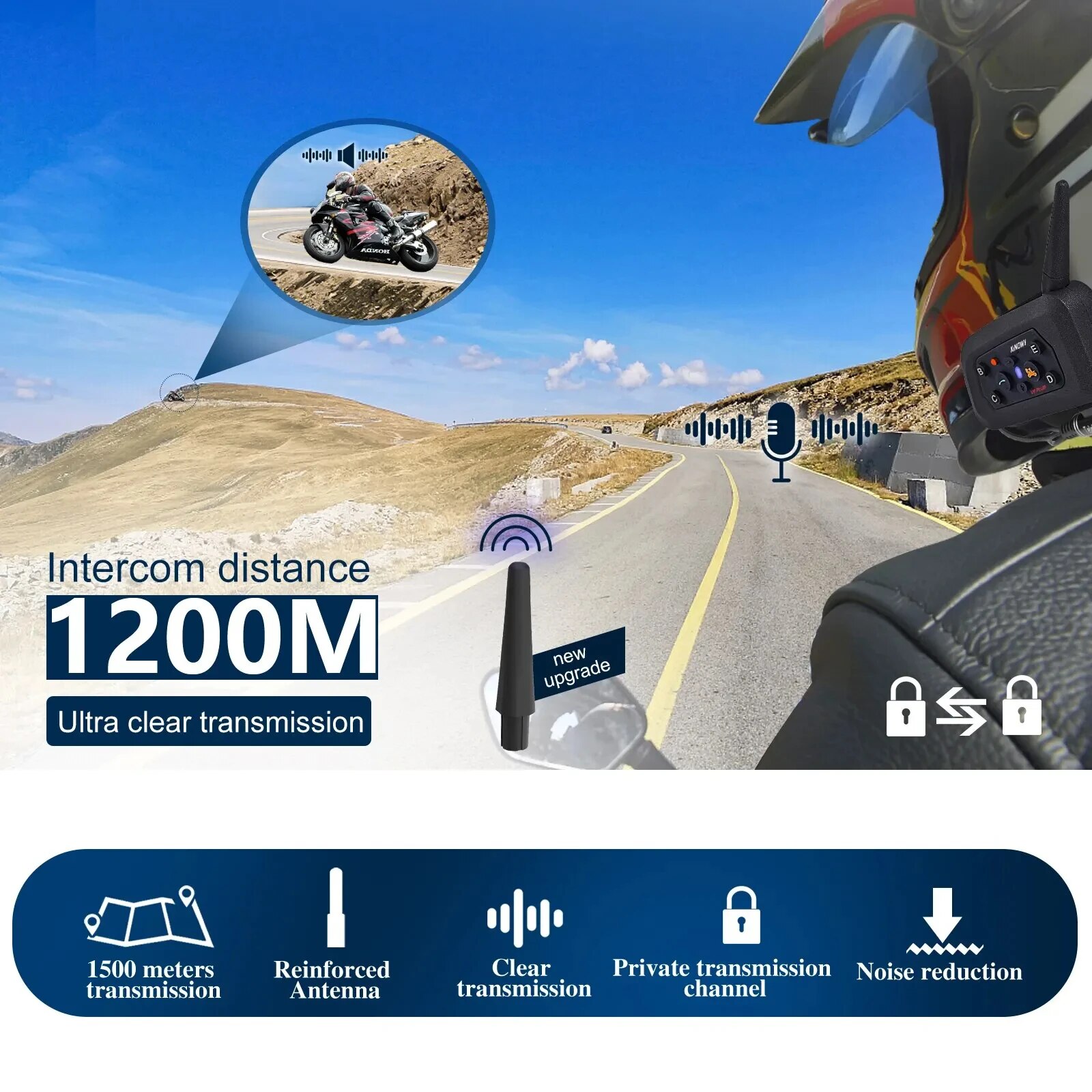 Xiaomi-interfone v6 pro para c - Full Face Motorcycle Helmet With Bluetooth avaliação e preço