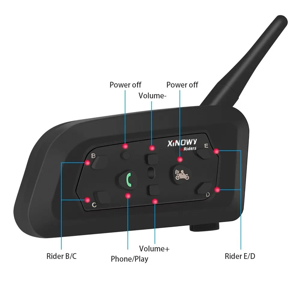 Xiaomi-interfone v6 pro para c - Full Face Motorcycle Helmet With Bluetooth avaliação e preço