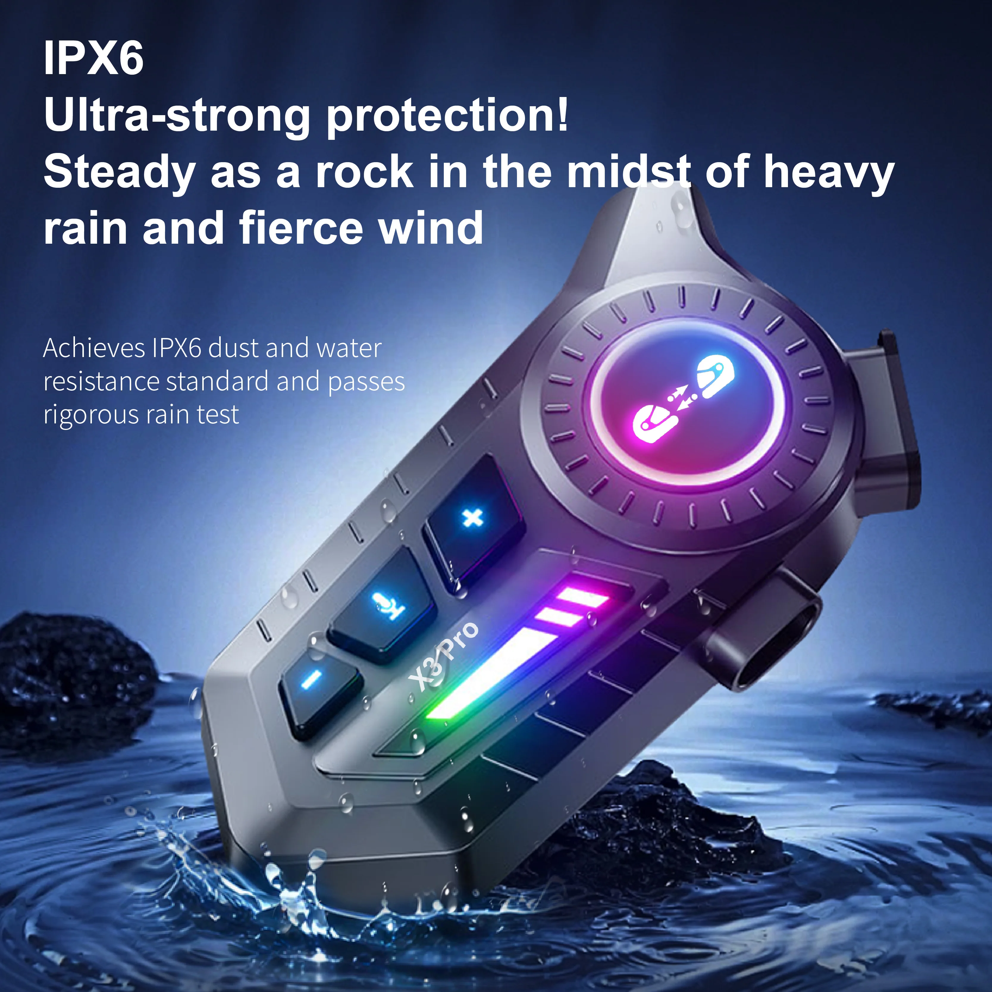 1/2 pçs x3pro bluetooth 6.0 in - Universal Motorcycle Helmet Intercom Headset avaliação e preço