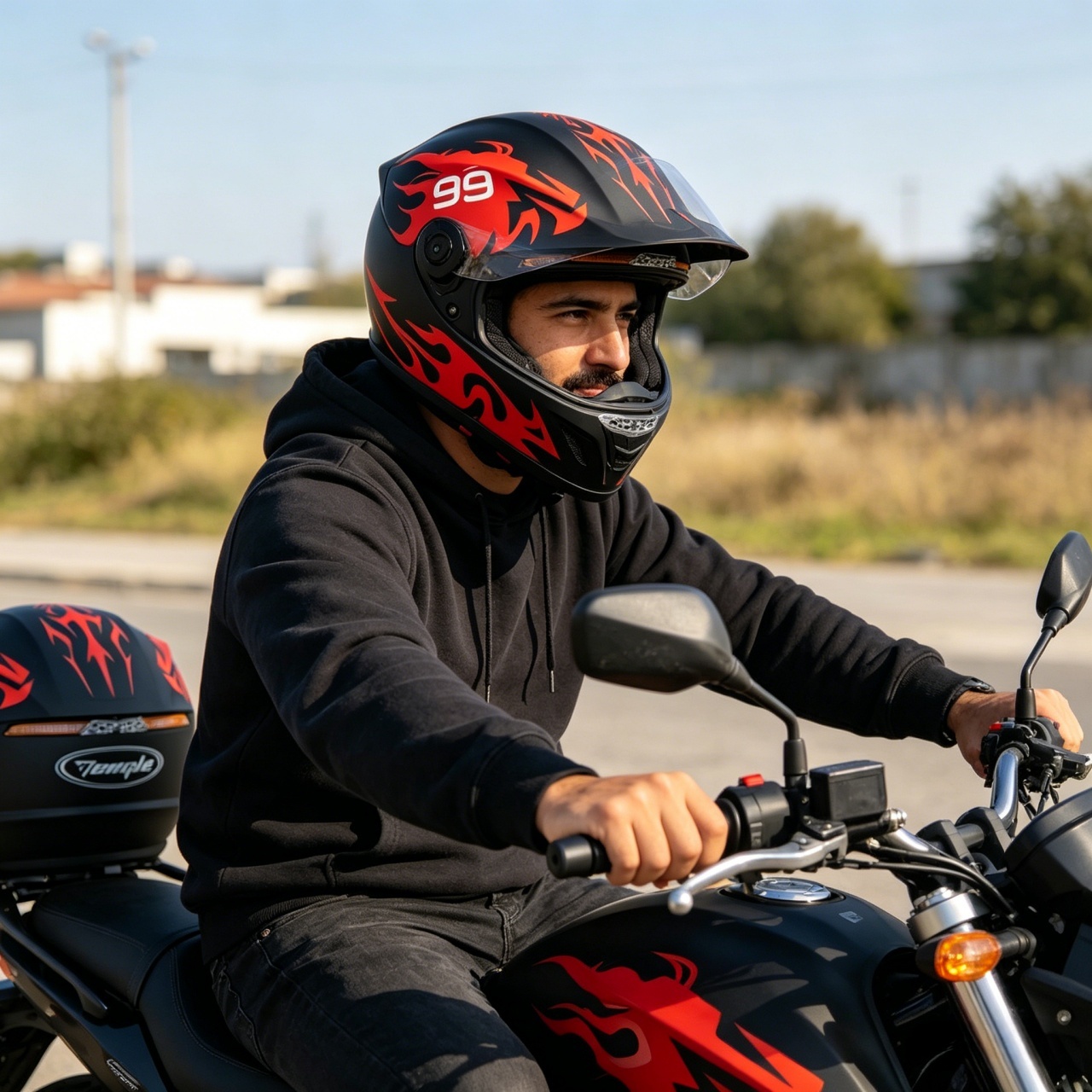 Capacete de Motocicleta Mascul - Dual Visor Motorcycle Racing Helmet avaliação e preço