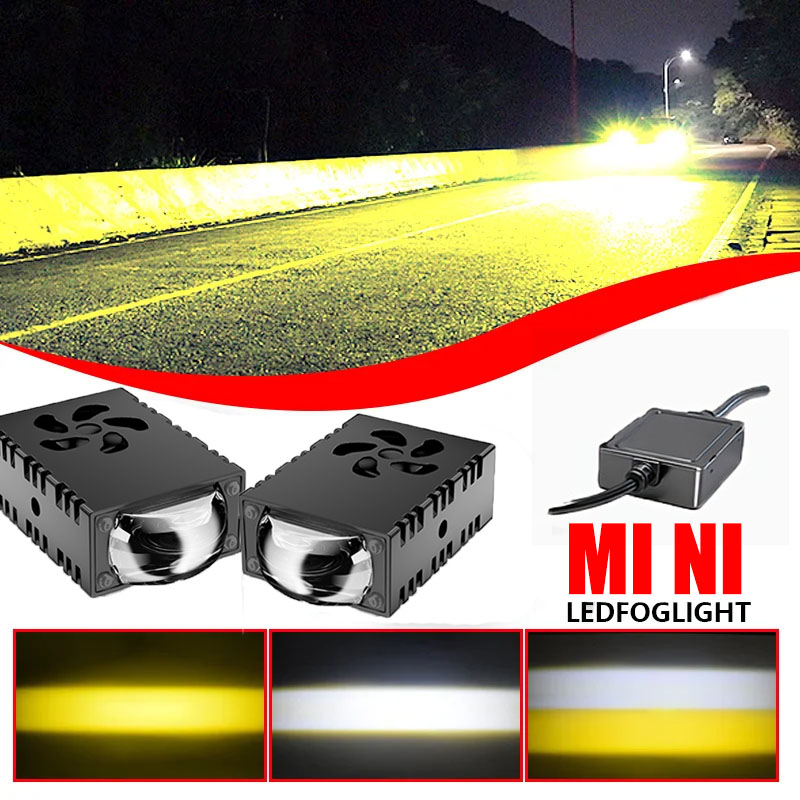 1PCS/2PCS Mini Projetor de Luz - Universal Motorcycle Led Headlight Projector avaliação e preço