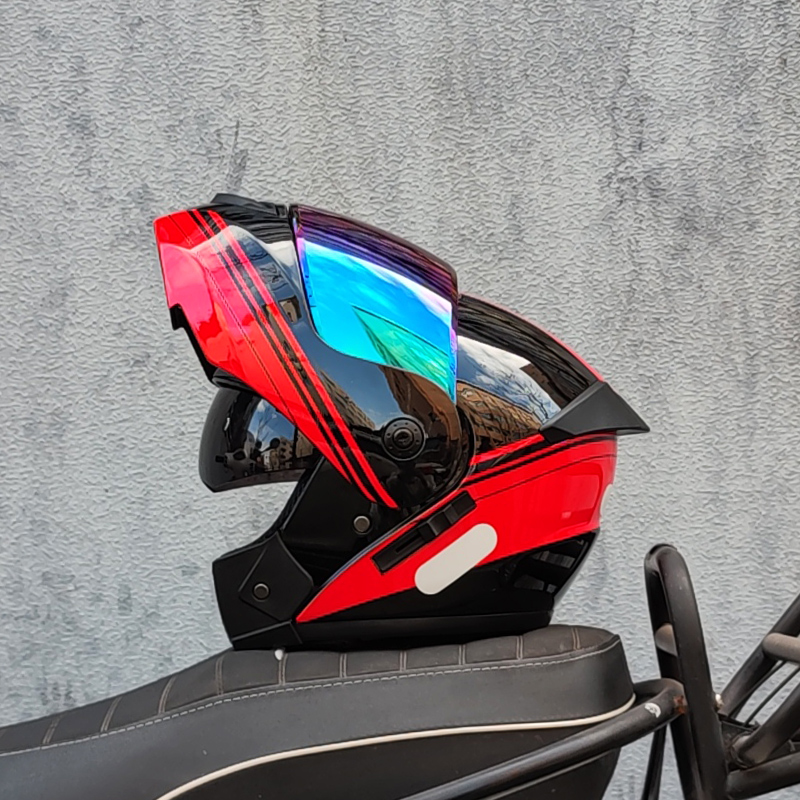 ORZ Mais recente DOT aprovado  - Dual Visor Motorcycle Racing Helmet avaliação e preço