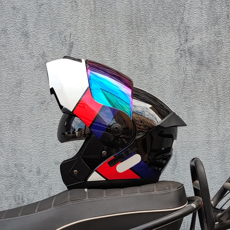 ORZ Mais recente DOT aprovado  - Dual Visor Motorcycle Racing Helmet avaliação e preço