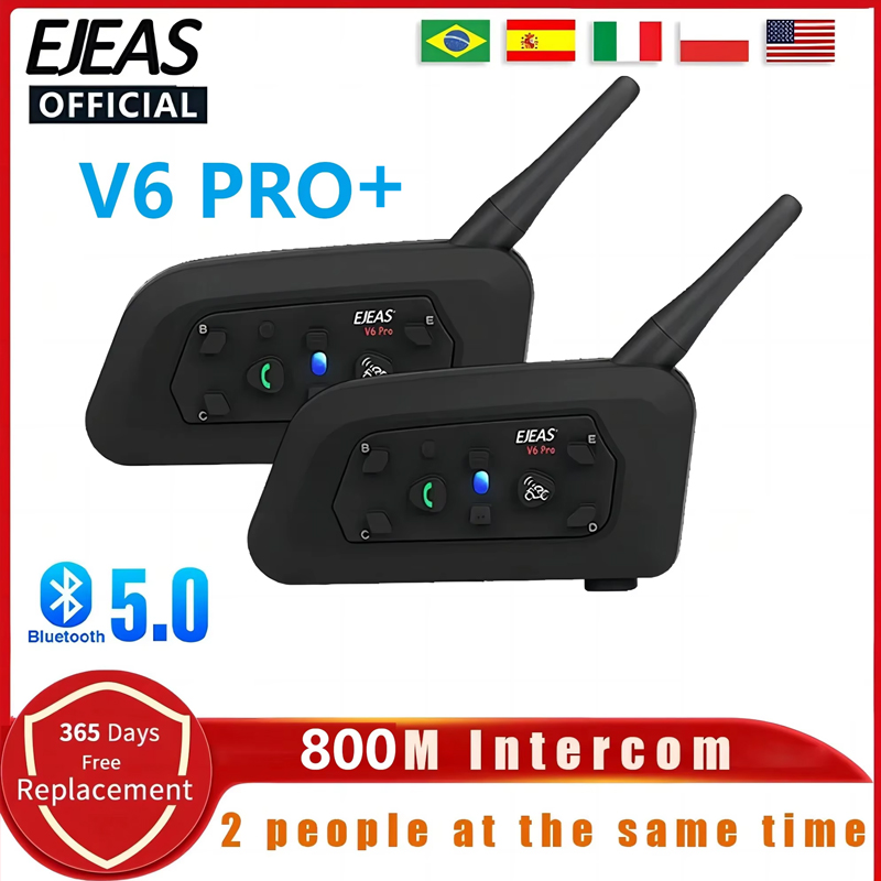 EJEAS V6 PRO Motocicleta Capac - Universal Motorcycle Helmet Intercom Headset avaliação e preço