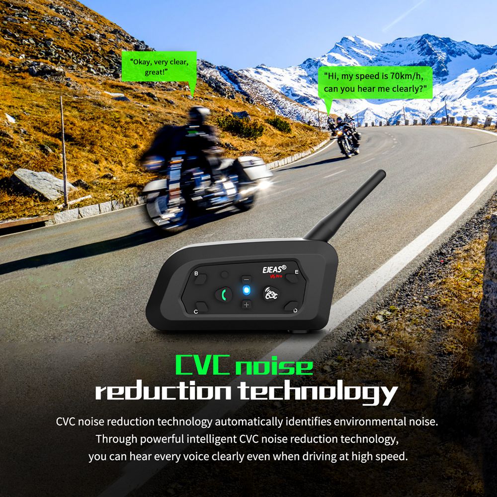 EJEAS V6 PRO Motocicleta Capac - Universal Motorcycle Helmet Intercom Headset avaliação e preço