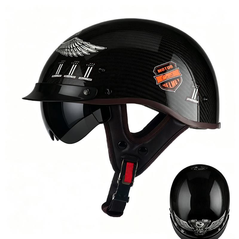 Capacete de fibra de carbono p - Carbon Fiber Lightweight Motorcycle Helmet avaliação e preço