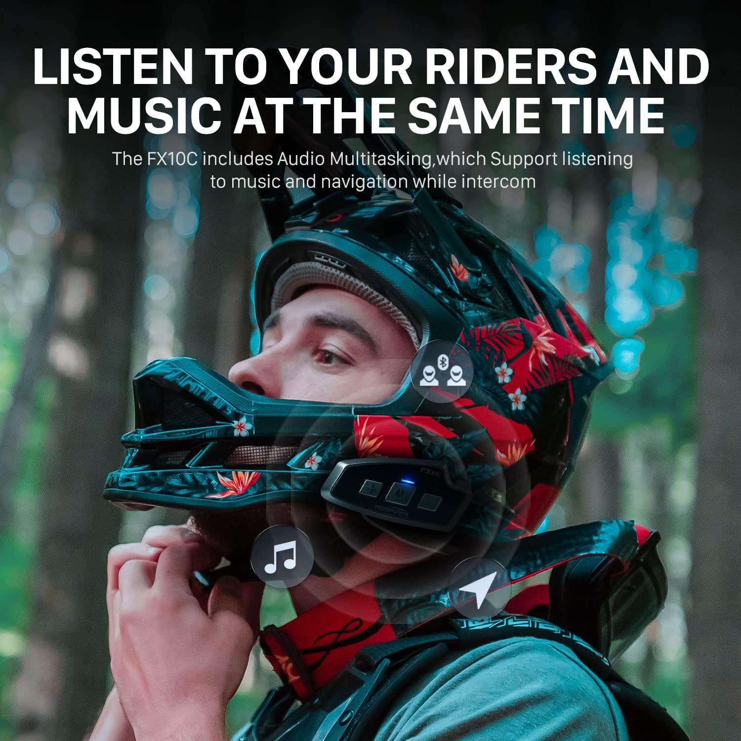 Fodsports fx 10c motocicleta m - Full Face Motorcycle Helmet With Bluetooth avaliação e preço