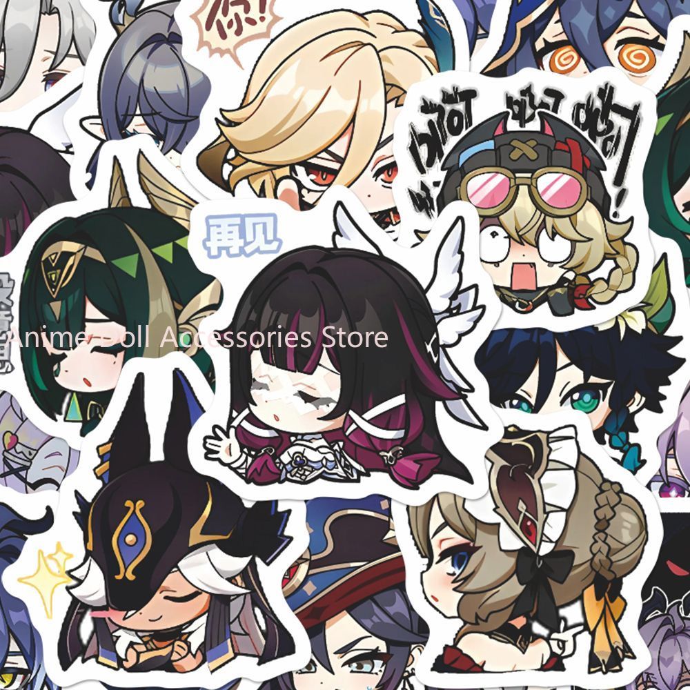 64PCS Adesivos de Anime Genshi - Motorcycle Helmets avaliação e preço