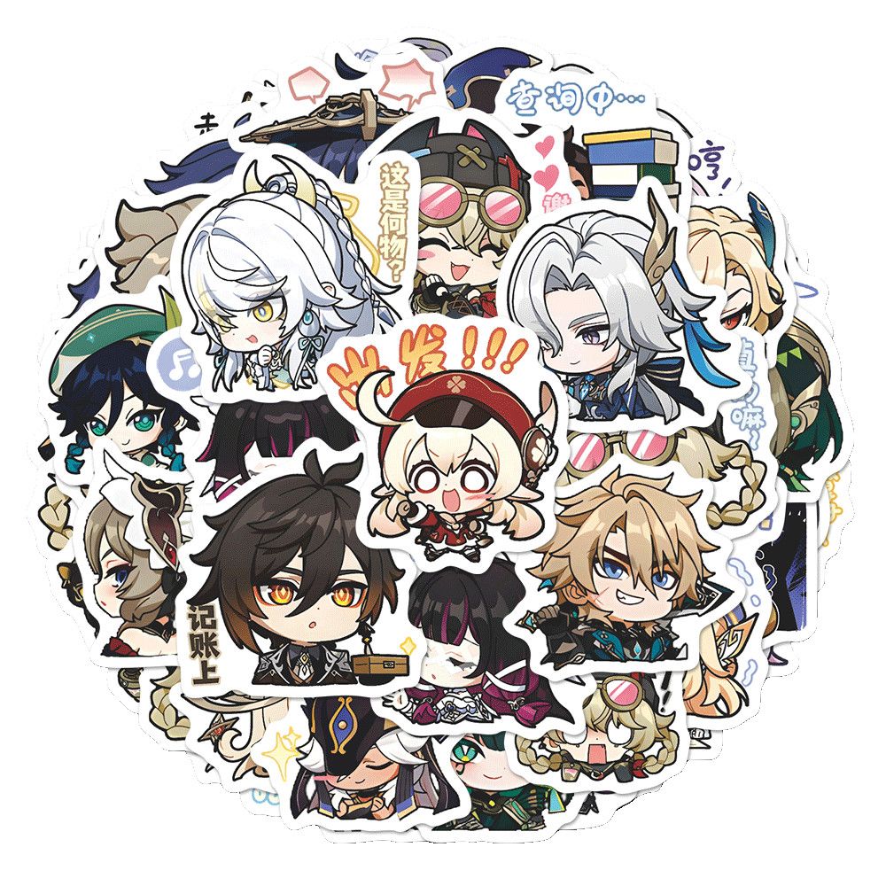 64PCS Adesivos de Anime Genshi - Motorcycle Helmets avaliação e preço