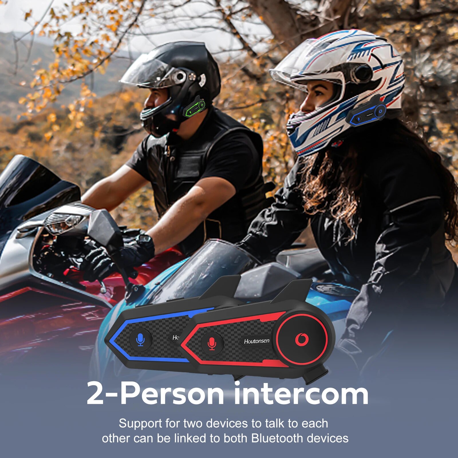 Houtonsen-Impermeável Capacete - Universal Motorcycle Helmet Intercom Headset avaliação e preço