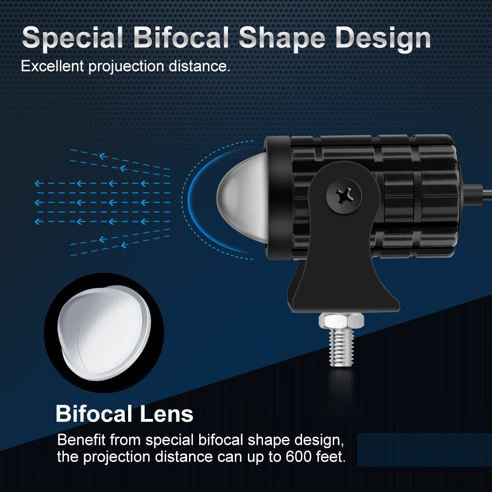 Universal motocicleta led faro - Universal Motorcycle Led Headlight Projector avaliação e preço